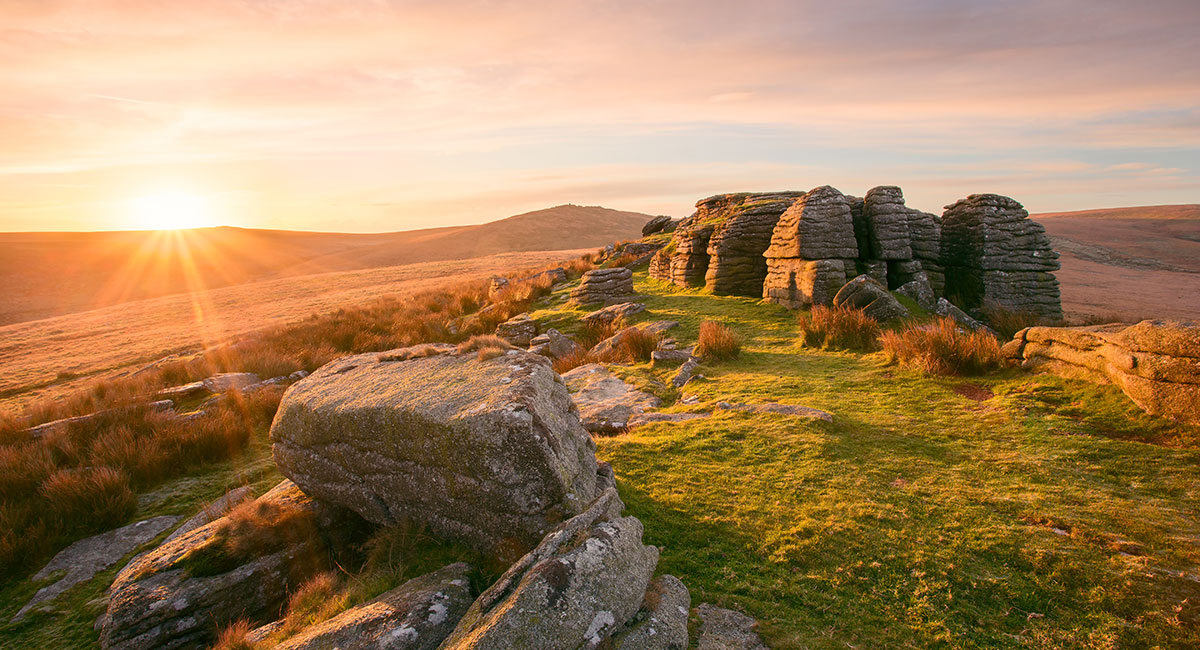 Sunrise over Oke Tor, Dartmoor